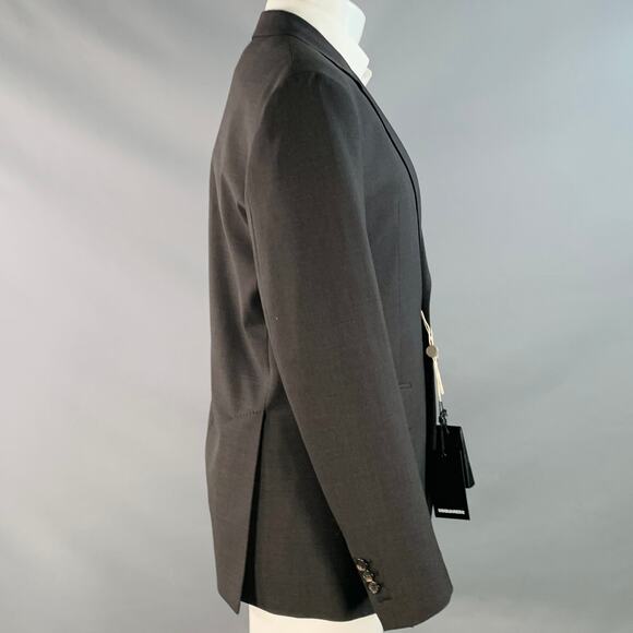 DSQUARED2 Size 38 Charcoal Wool Blend Notch Lapel Sport Coat - Picture 2 of 8